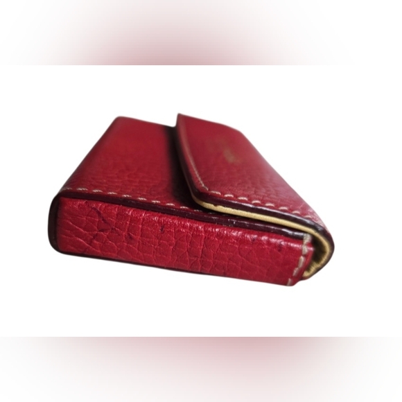 Kate Spade Red Leather Card Holder Wallet - Picture 4 of 7